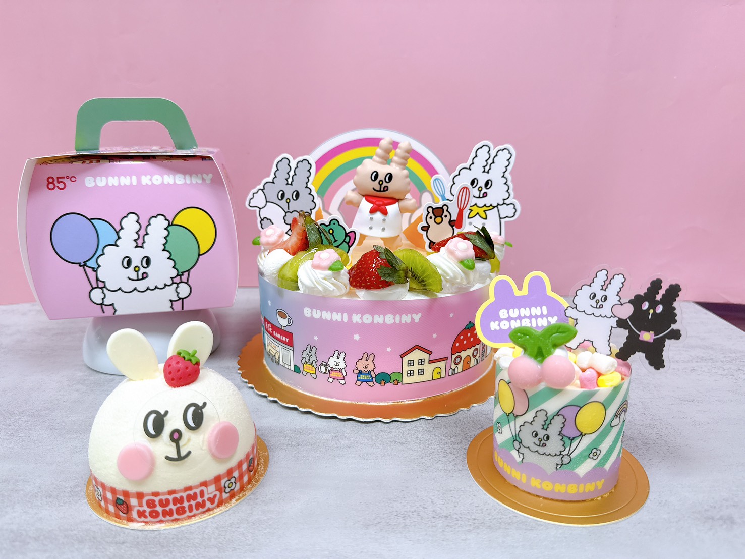 85度C聯名推BUNNI兔兔蛋糕、杯款！御私藏ｘ初韻「爆漿冰心舒芙蕾」買一送一