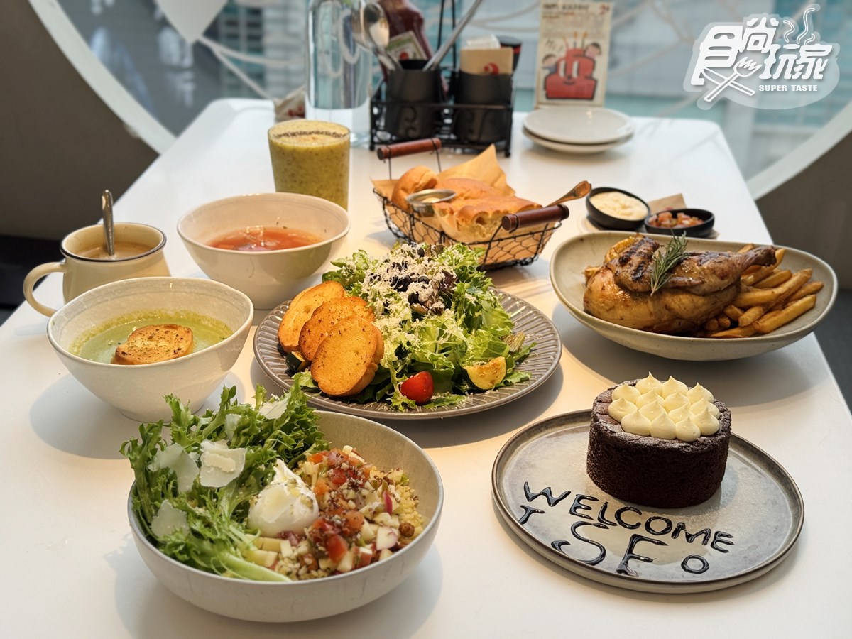 歐式麵包、咖啡無限續！高CP值「高空早午餐」爽嗑BBQ烤雞，免費送布朗尼