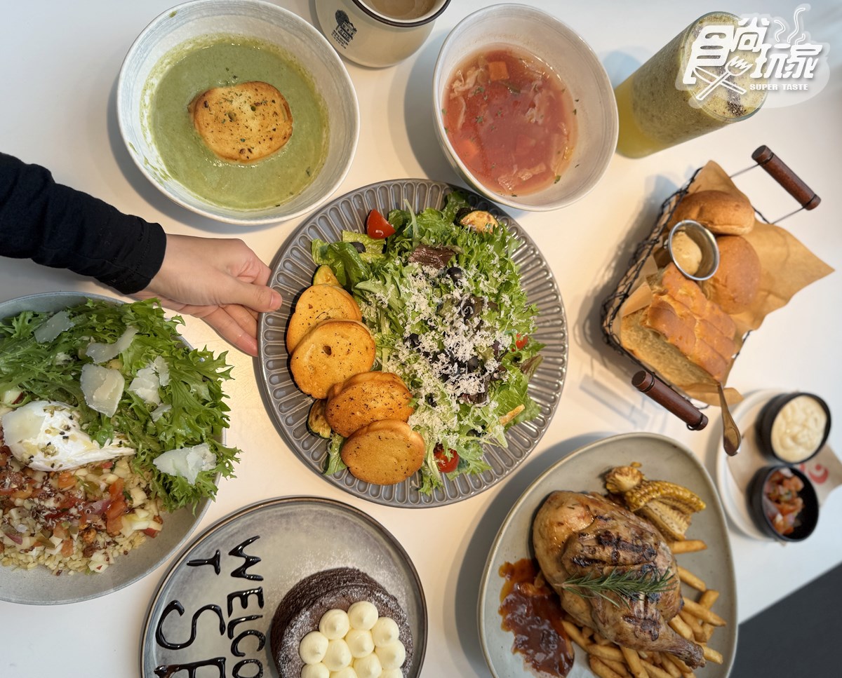 歐式麵包、咖啡無限續！高CP值「高空早午餐」爽嗑BBQ烤雞，免費送布朗尼