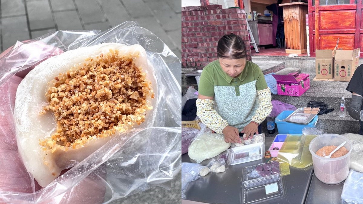 帶草莓香氣碳烤雞蛋、3色口味臭豆腐,深入「苗栗洗水坑豆腐街」吃8家老街美食 06. 豆腐街美食|清安秋菊手工麻糬