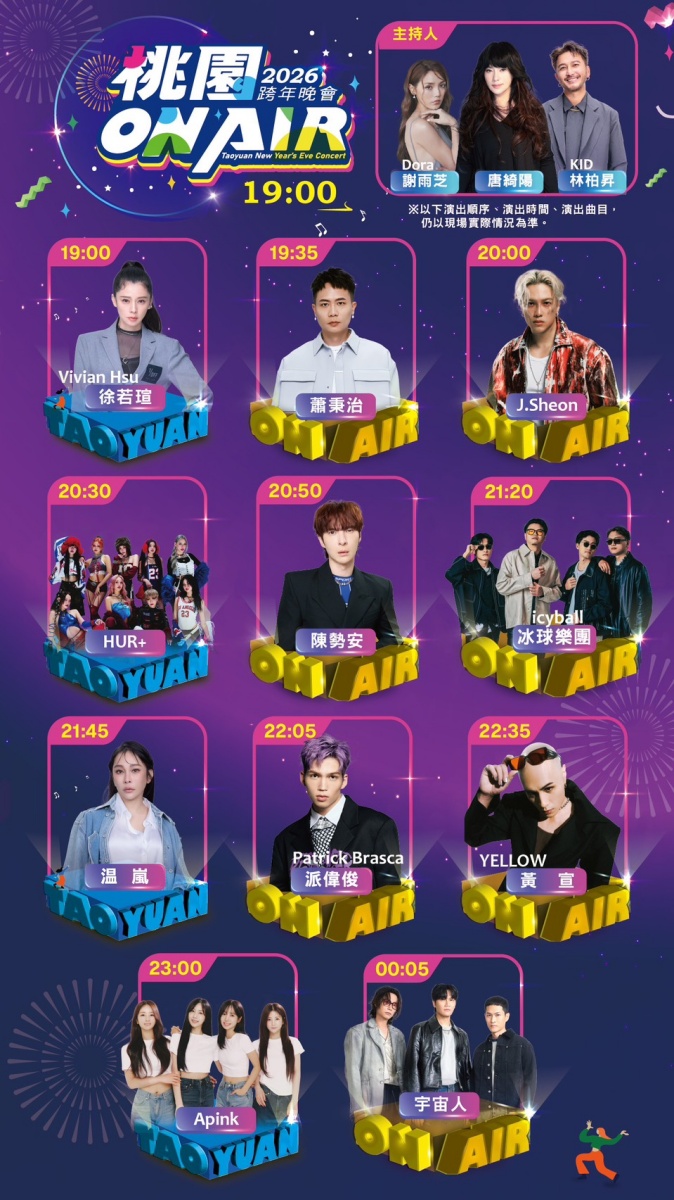 2026跨年懶人包（不斷更新）！全台跨年煙火、演唱會卡司、直播平台總整理