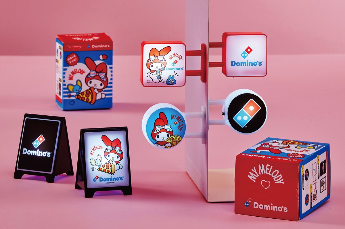 「達美樂Ｘ美樂蒂」首度聯名！超Q披薩盒＋周邊搶看，免費送招牌燈盲盒