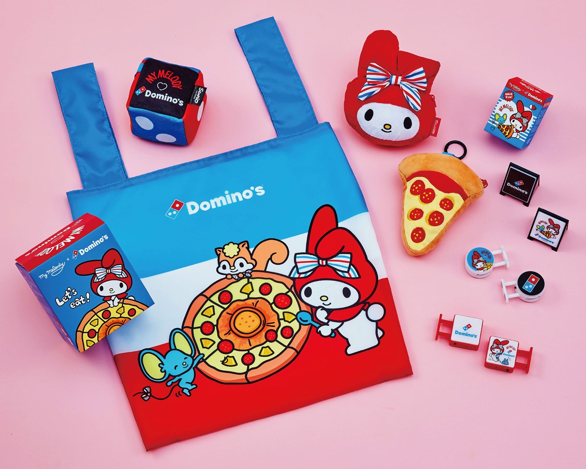「達美樂Ｘ美樂蒂」首度聯名！超Q披薩盒＋周邊搶看，免費送招牌燈盲盒