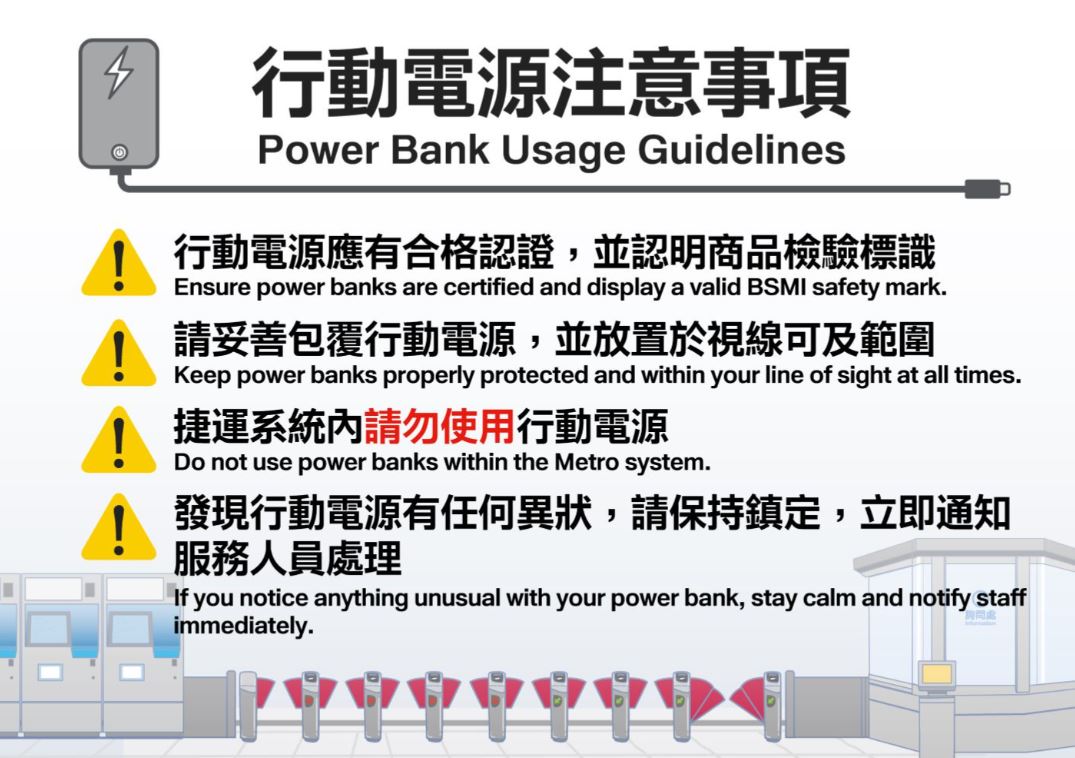 北捷宣布搭車禁用行動電源！發生「１狀況」將依法求償，117站配置滅火設備