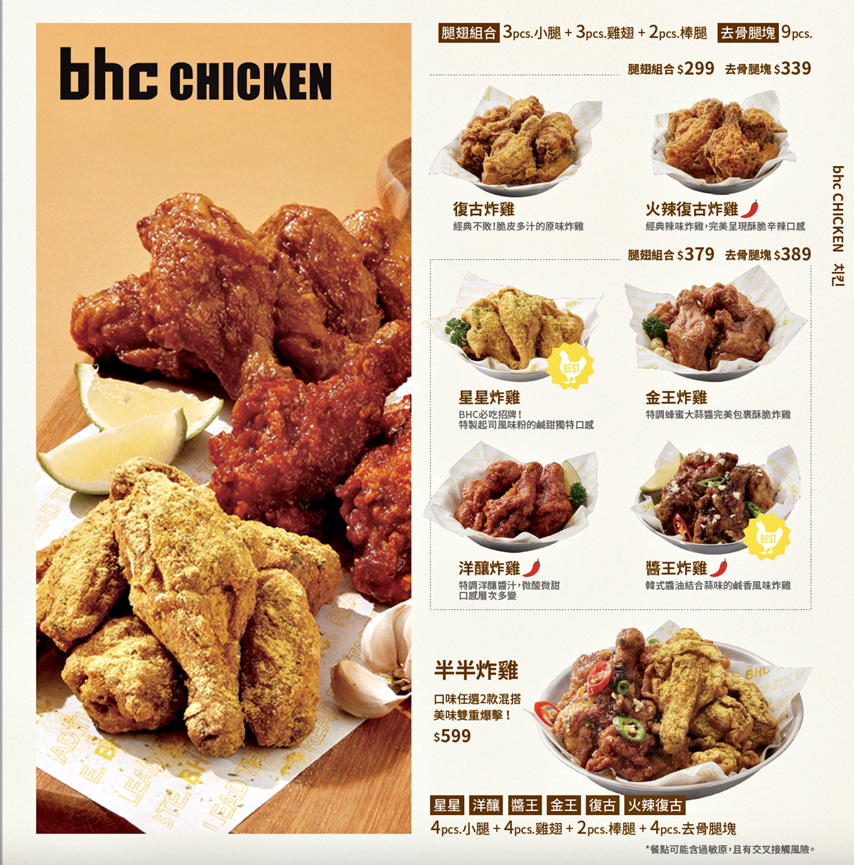 全台第２間「BHC炸雞」來了！連６天免費送炸雞，26款新菜＋推薦必點一覽