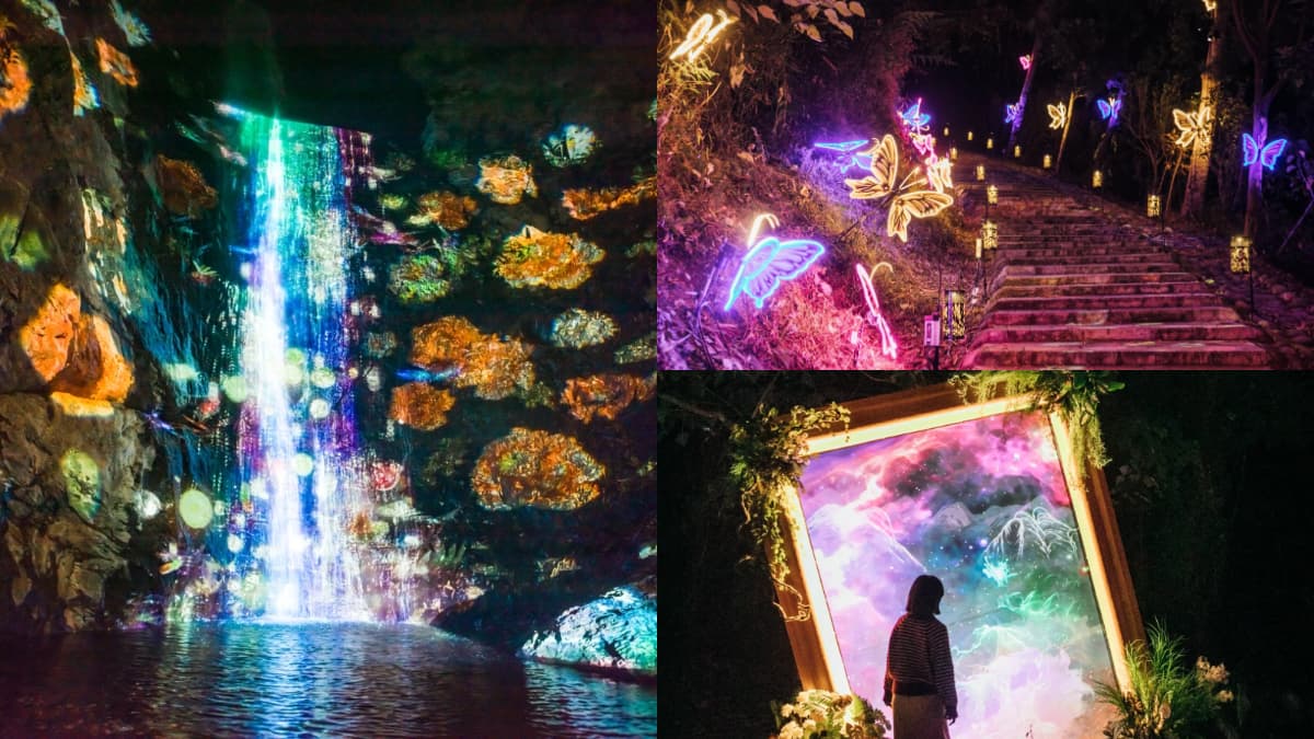 全台唯一「瀑布光影展」在這！美拍台版teamLab仙境，門票100元送獨角獸頭飾
