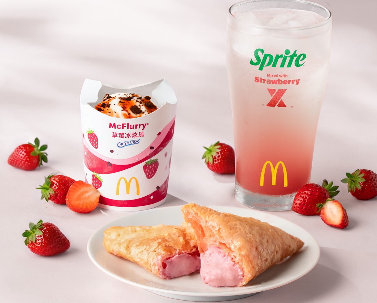 麥當勞「草莓巧克力三角派」開賣！３款草莓新品搶看，「霹靂甜心卡」39元必收