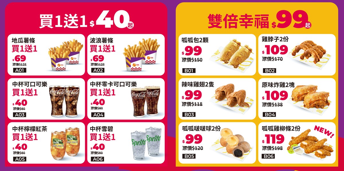 頂呱呱、德克士買一送一！４家「炸雞優惠」快收藏，三商炸雞只要26元