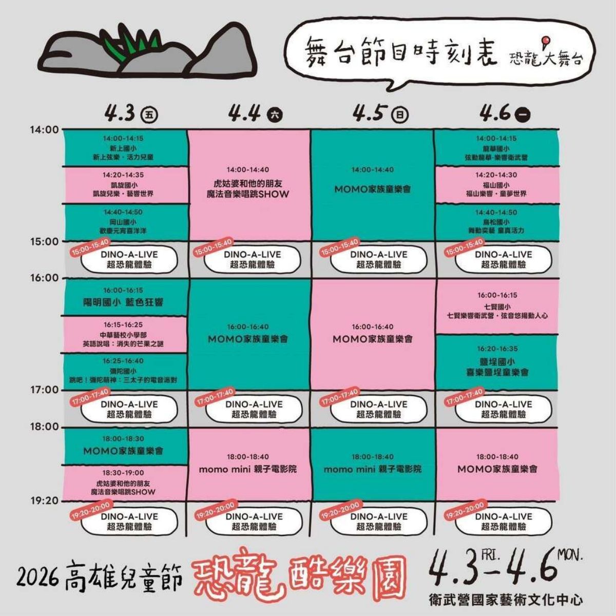 「日本擬真恐龍劇團」首度來台！親子連假衝高雄免費看，還有恐龍市集可逛