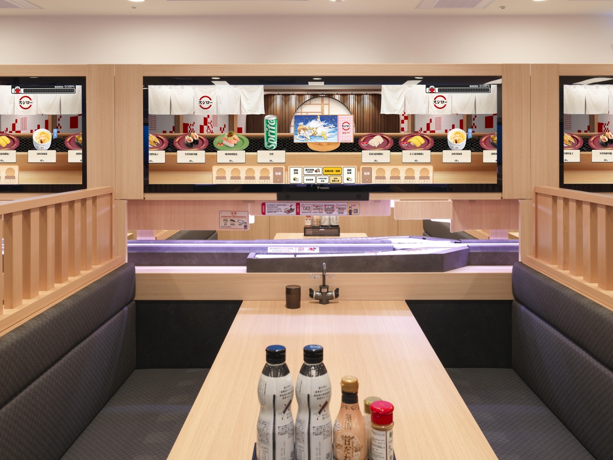 全台只有２間！壽司郎「數位迴轉壽司」新開幕，免5%服務費、150公分巨型螢幕