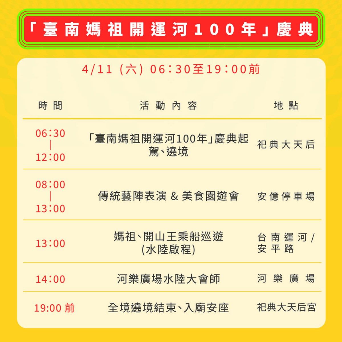 錯過再等百年！台南媽祖「運河水上遶境」這天登場，逛美食市集、看藝陣表演