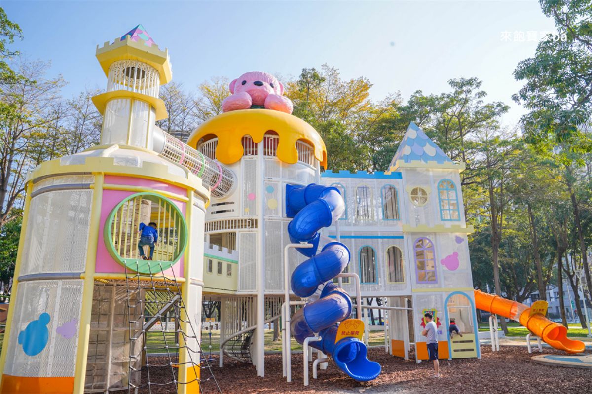 高雄全新「熊熊主題公園」開放！森林熊城堡溜滑梯超萌，遊戲設施一次看