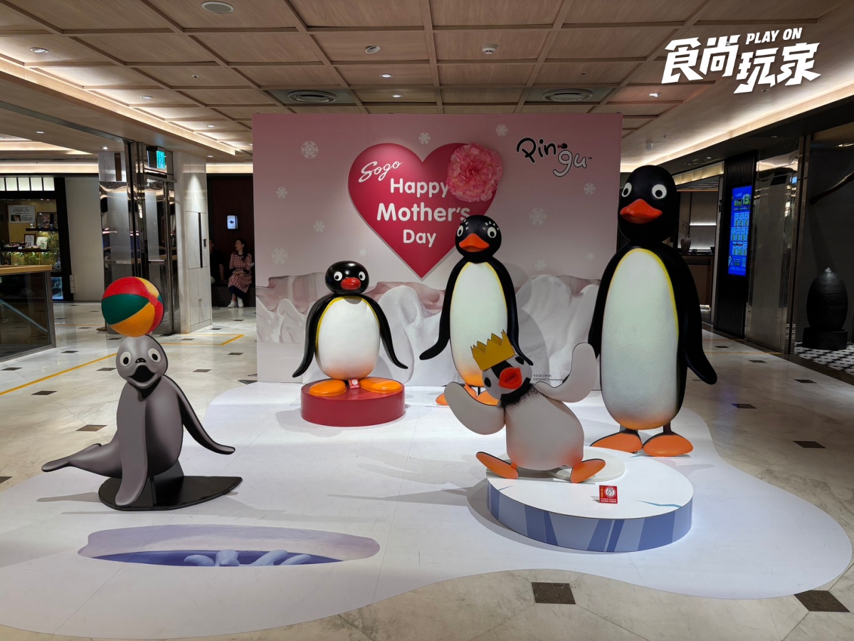 ５公尺巨萌Pingu超好拍！2026百貨母親節活動：三麗鷗卡友禮、布丁狗快閃店