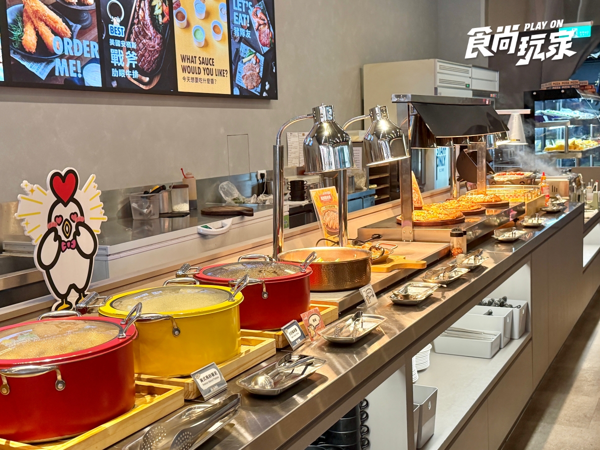 送火烤大蝦＋飲料！389元排餐＋自助吧吃到飽，披薩、港點、熱炒無限續