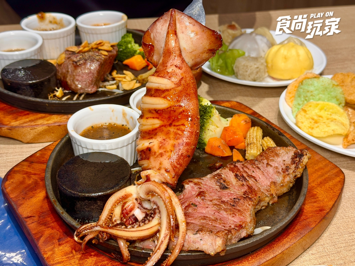 送火烤大蝦＋飲料！389元排餐＋自助吧吃到飽，披薩、港點、熱炒無限續