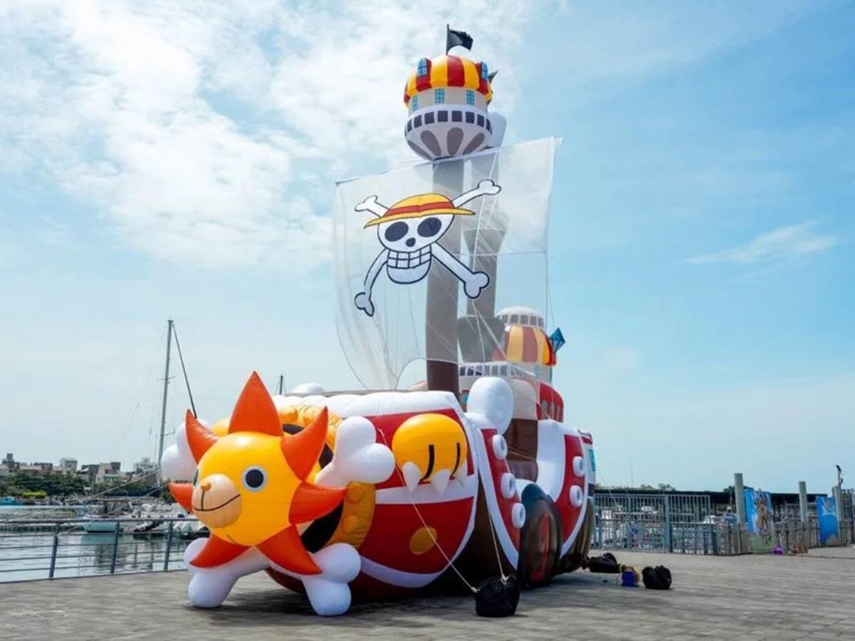 草帽小子海賊團來了！歡慶淡江大橋通車，12米「千陽號」現身、免費開放登船