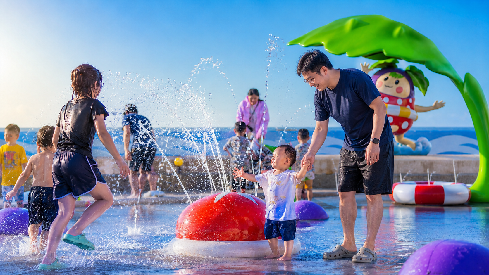 最美海景公園！瘋玩雙軌滑索、旋轉飛盤，夏天再衝限定免費戲水區