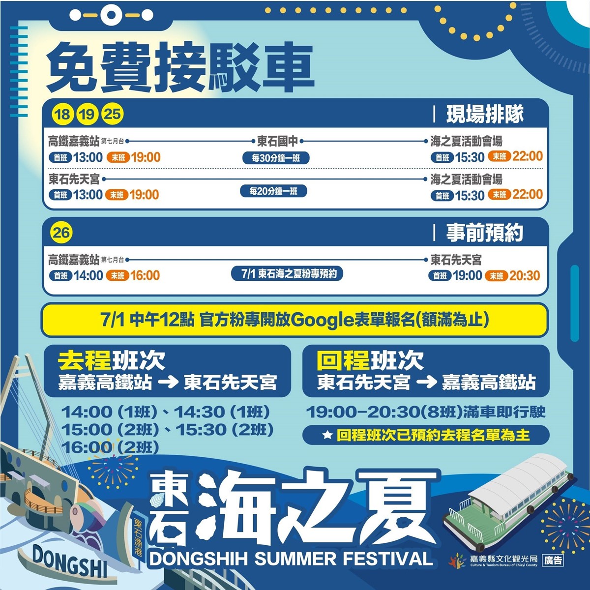 嘉義百萬級海上煙火！「東石海之夏」７月回歸，免費看演唱會、逛美食市集