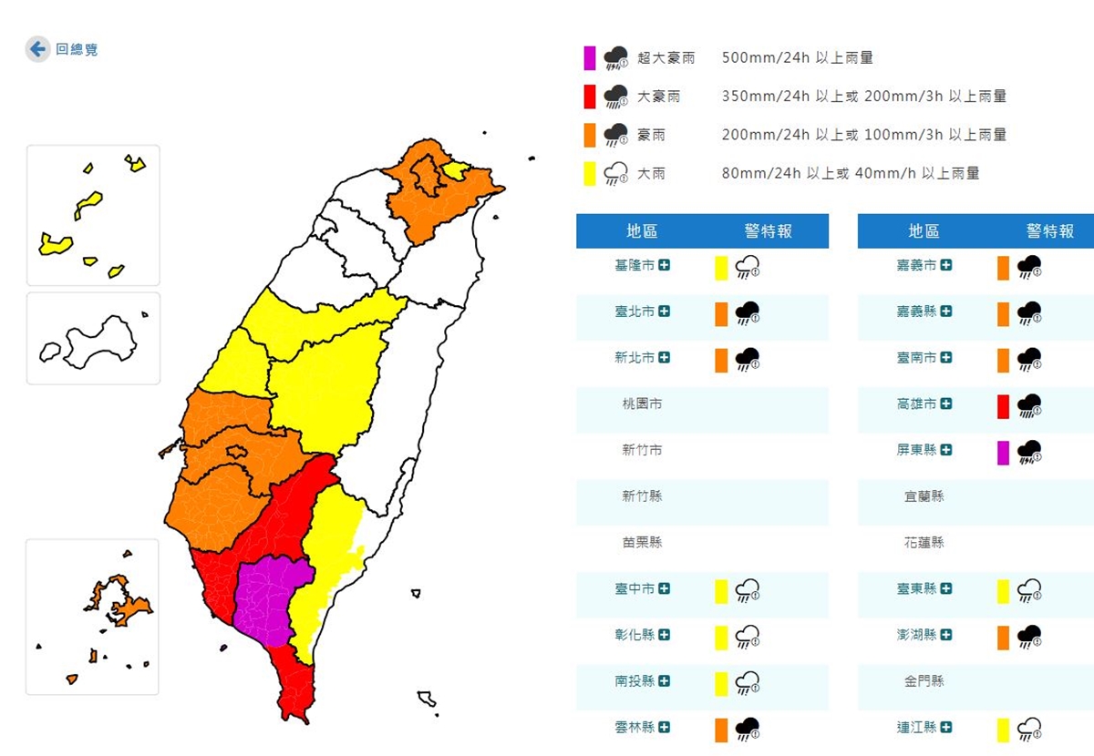 屏東宣布14時起停班停課！「15縣市」雨彈狂炸拉警報，直到這天才轉晴
