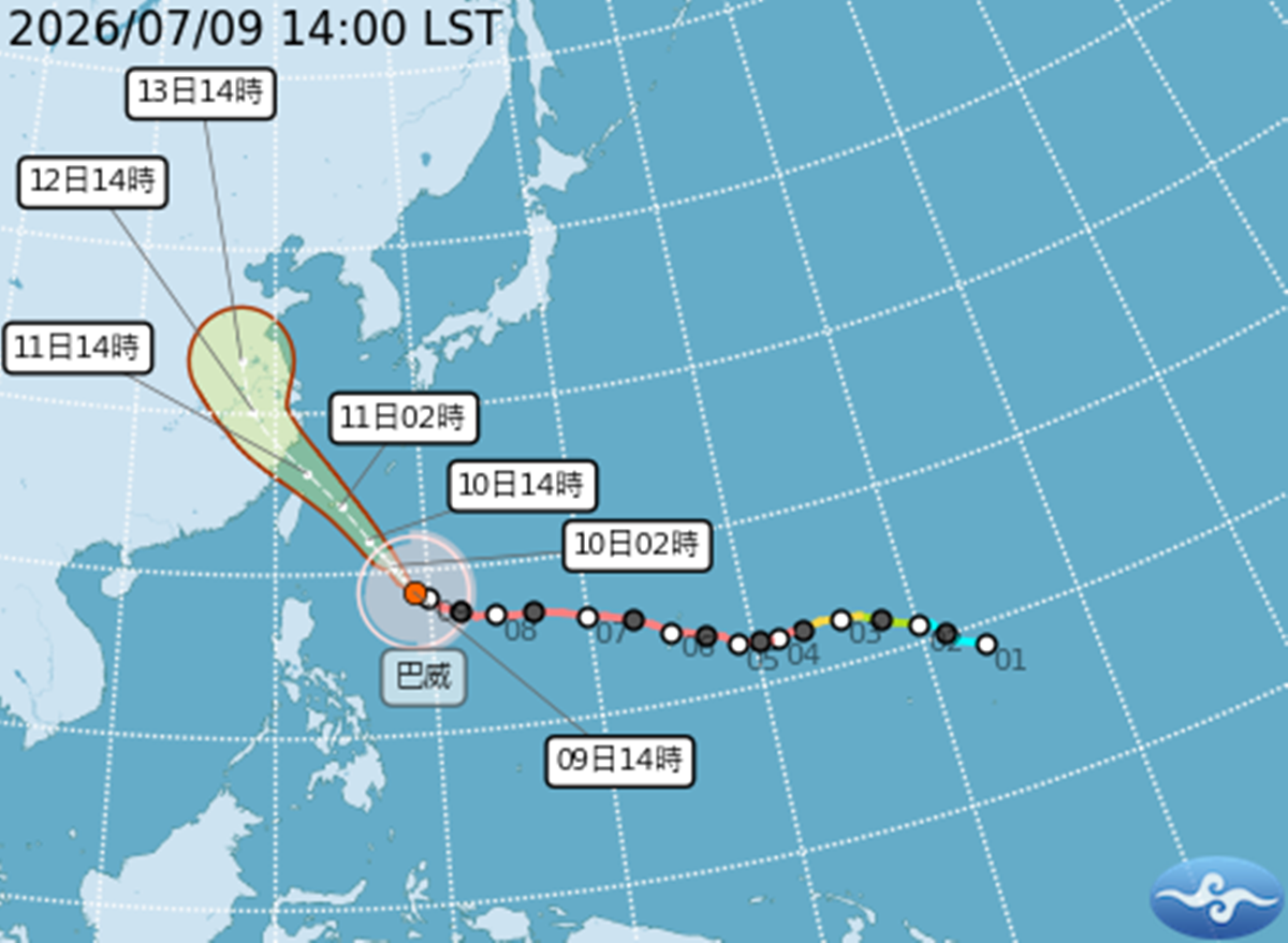 明天會放颱風假嗎？「５縣市含北北基」暴風圈侵襲率100%，全台風雨時程一覽