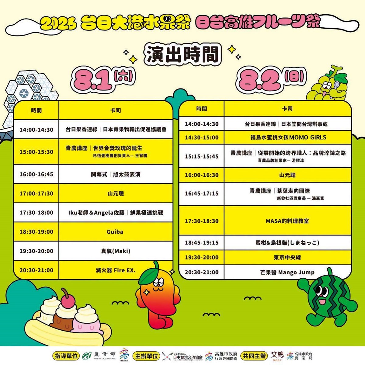 最好玩「台日美食市集」８月高雄登場！百家攤位進駐、台日人氣樂團接力開唱
