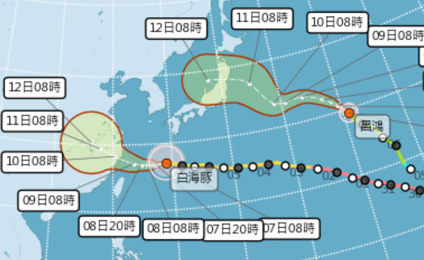 白海豚颱風逼近中！氣象署最快14：30發海警，「這時間」風雨最劇烈