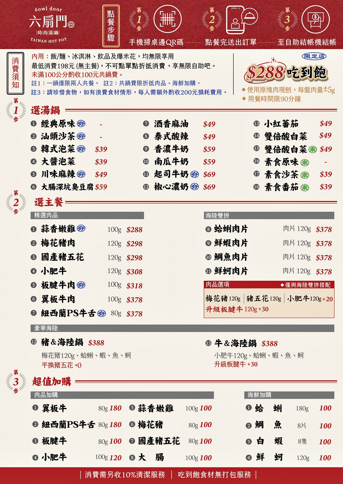 全台第１間「六扇門吃到飽店」！288元爽吃披薩、炸物，30款自助吧無限夾