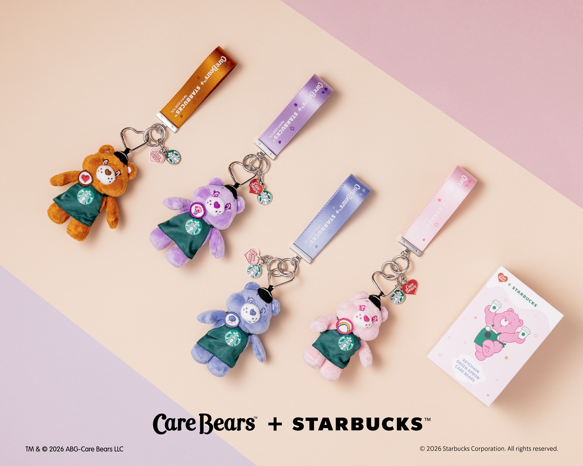 星巴克首聯名Care Bears萌翻！綠圍裙小熊、變色杯、盲盒吊飾20款必收
