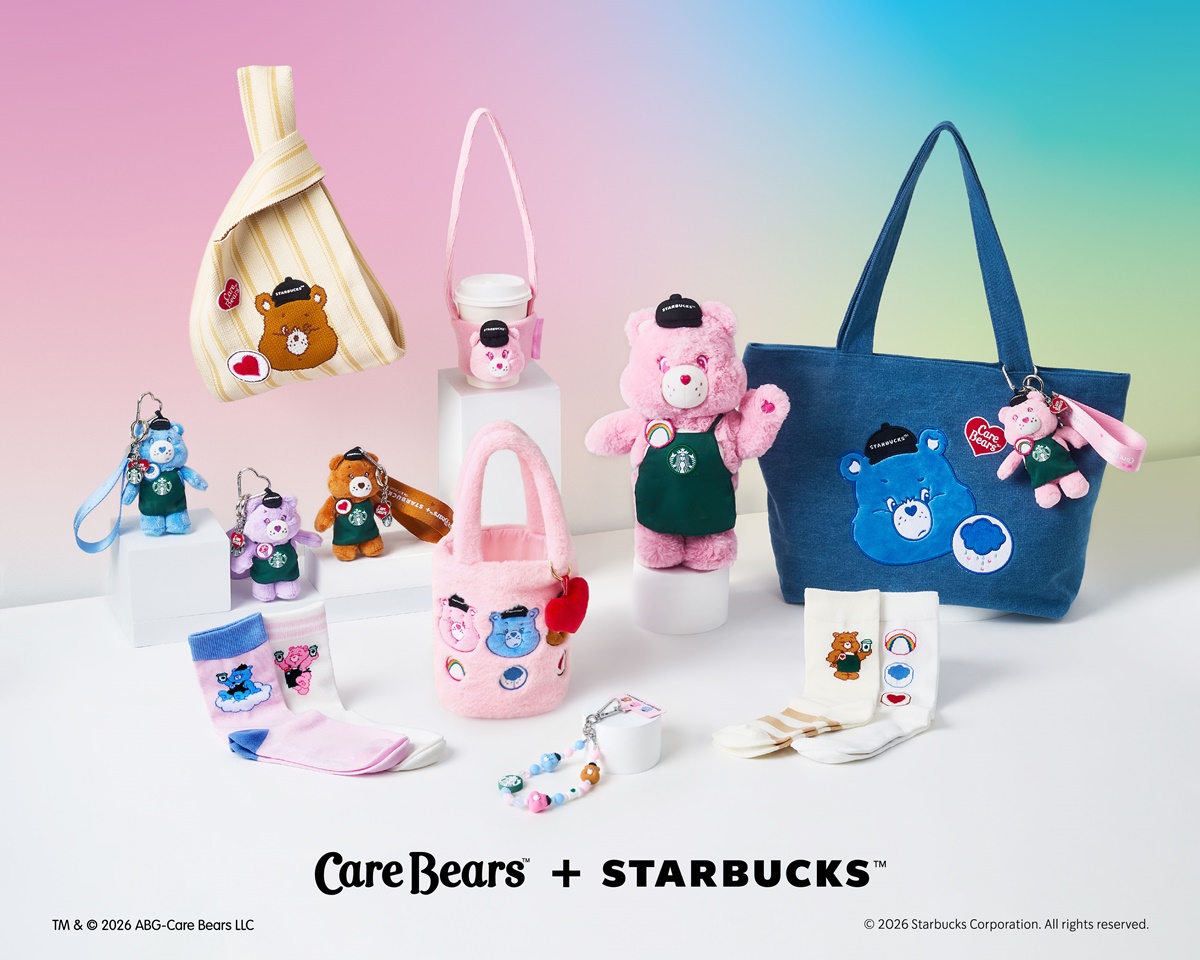 星巴克首聯名Care Bears萌翻！綠圍裙小熊、變色杯、盲盒吊飾20款必收