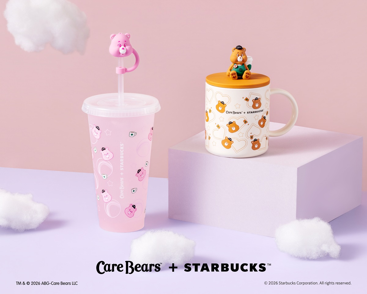 星巴克首聯名Care Bears萌翻！綠圍裙小熊、變色杯、盲盒吊飾20款必收