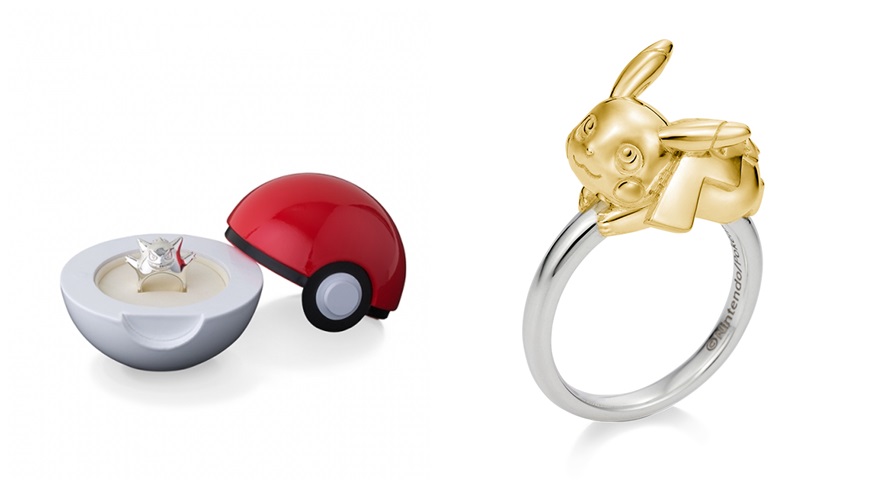 《Pokémon Go》手機遊戲好夯，日本有業者推出「皮卡丘」系列鑽戒，要收服戀人們的心。