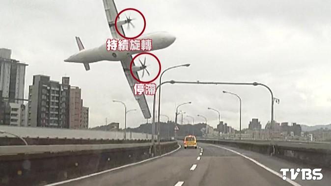 檢方調查認定，興航班機因駕駛操作不當墜河。資料照片／TVBS