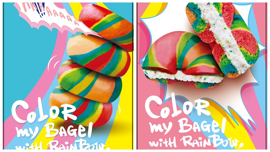 知名美式餐廳NY.BAGELS CAFÉ，將在8月1日於信義區百貨2樓打造快閃店，為期1個月的時間，賣的就是紐約創新甜點「Rainbow Bagel彩虹貝果」。
