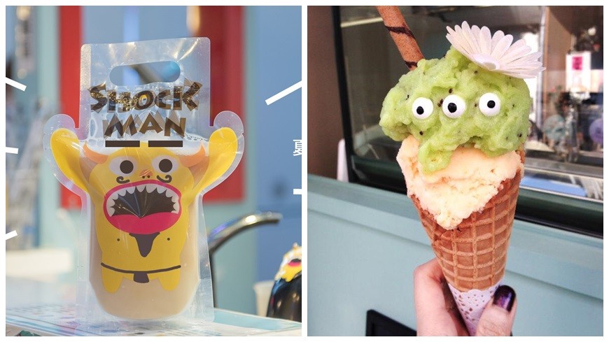 冰品業者發揮創意，最近就有兩家冰品店分別都以可愛風的怪物為主題，讓網友直呼好療癒。