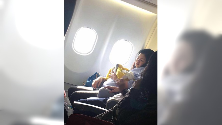 孕婦在飛機上早產生女，宿霧太平洋航空送上百萬哩程祝賀。圖／截取自Missy Berberabe Umandal臉書