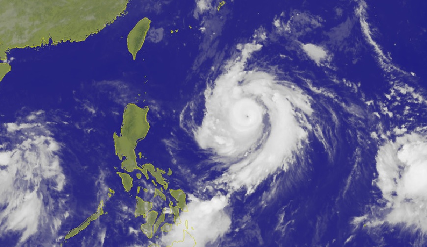 莫蘭蒂颱風來勢洶洶。圖／截取自中央氣象局衛星雲圖(9月12日09:30)