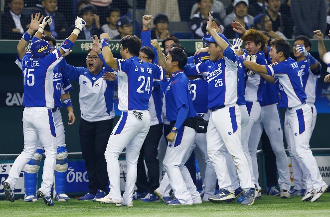韓國隊2015年奪下世界12強冠軍。資料照／達志影像／美聯社