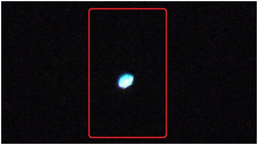 攝影師「休伯特」上月30日晚間11點半左右，在南投清境農場上空發現發光不明物體，懷疑就是飛碟。圖／休伯特臉書