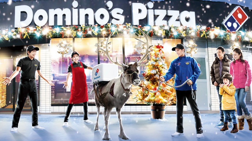 日本達美樂在官方網站釋出冬季全新企劃，計畫邀請大咖店員「馴鹿」加入外送行列，克服反聖嬰年可能帶來的降雪及交通影響。