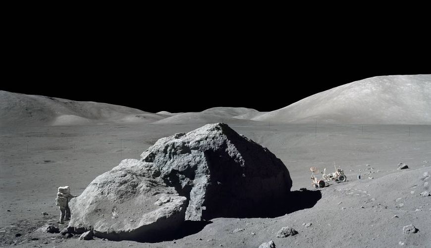 1972年阿波羅17登陸月球畫面。圖／NASA