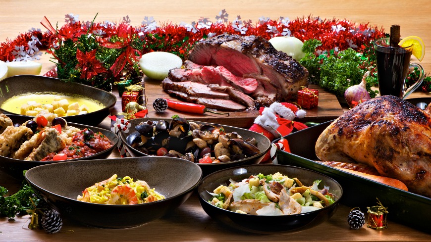 Que原木燒烤餐廳推出聖誕饗宴。圖／台北松山意舍酒店提供