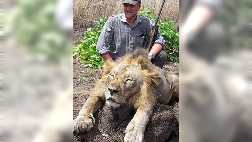 獸醫Luciano Ponzetto曾秀照炫耀自己打死獅子，引起網友撻伐。圖／翻攝自臉書