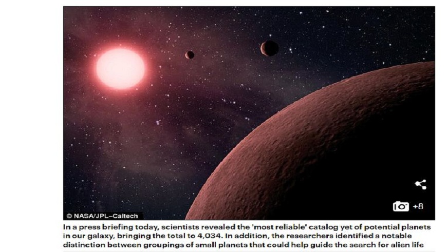 NASA日前表示，目前發現219顆新的可能行星當中，有10顆類似地球的宜居系行星。(圖／翻攝自每日郵報)