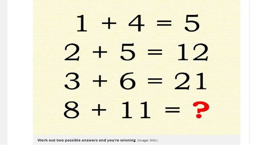 這道數學題有2個答案，你解得出來嗎？(圖／翻攝自鏡報)