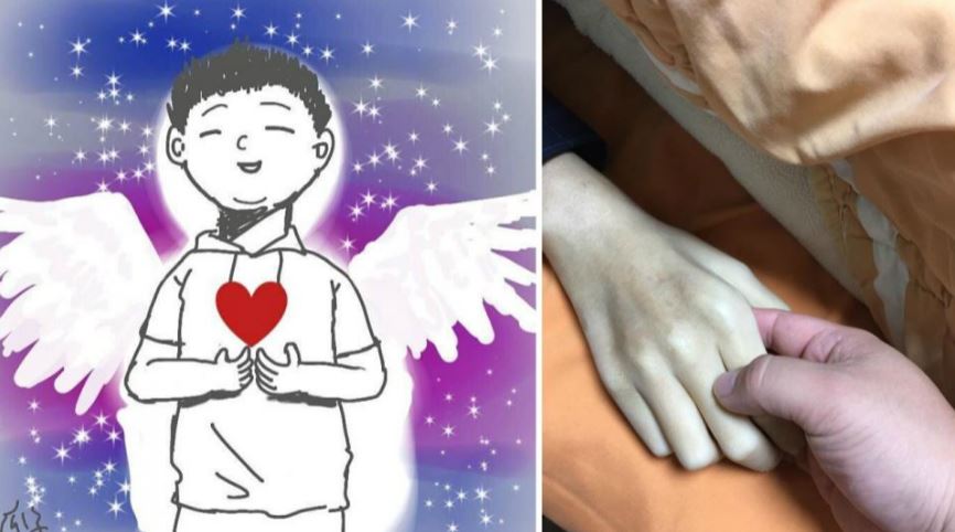 楊小弟病逝後，有網友手繪插圖安慰家屬。（圖／楊小玫授權提供）