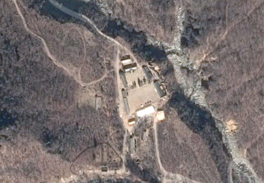 北韓豐溪里核子試驗場。圖／翻攝自Google Map