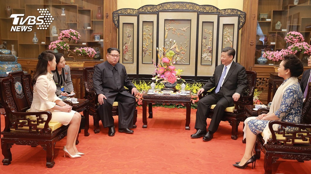 金正恩出訪北京，和大陸領導人習近平會面。圖／達志影像美聯社