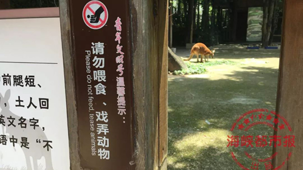 園區內的警示標語。圖/翻攝自海峽都市報