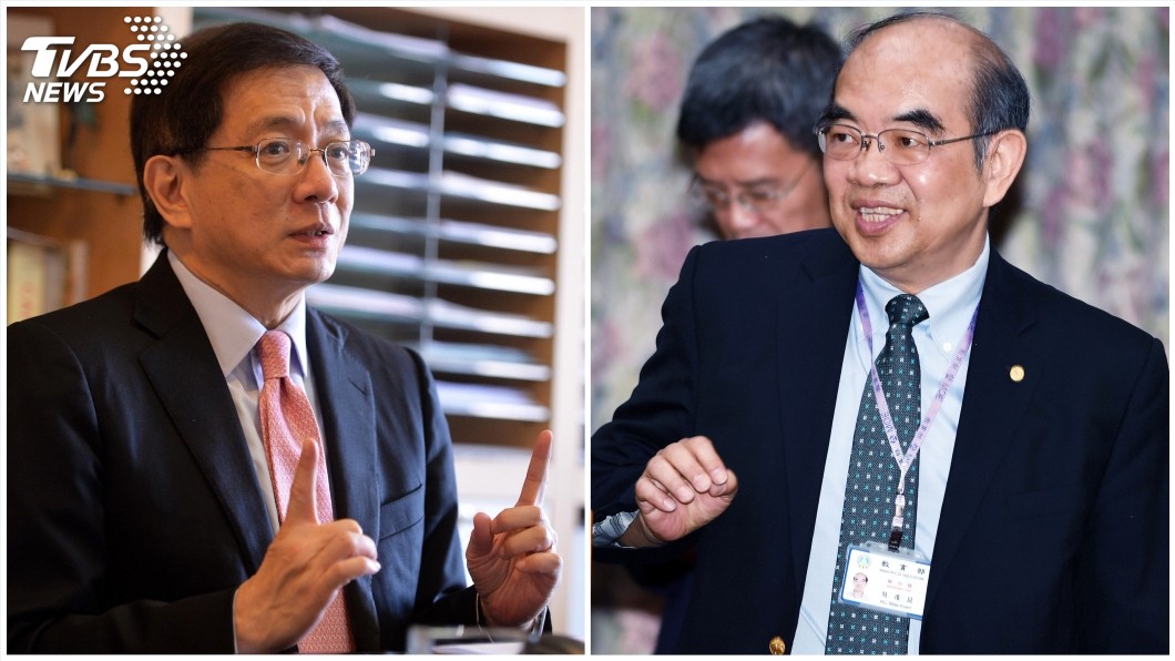 圖/中央社;台大校長當選人管中閔(左)、新任教育部長吳茂昆(右)