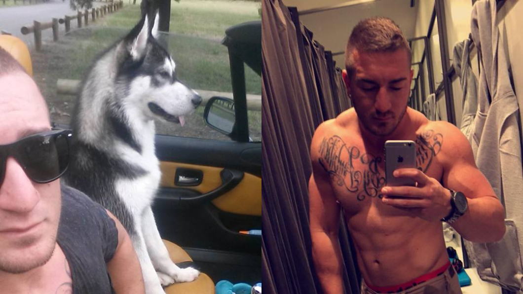 布蘭登用豪車帶愛犬哈士奇兜風。圖/翻攝自Brendan Baker臉書